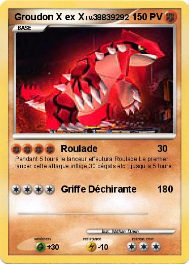 Pokemon Groudon X ex X