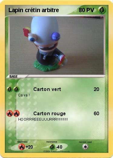 Pokemon Lapin crétin arbitre