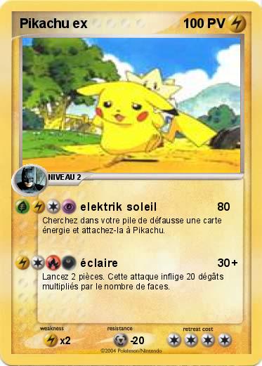 Pokemon Pikachu ex