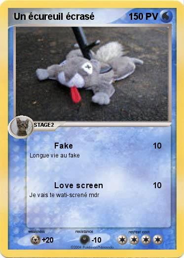 Pokemon Un écureuil écrasé 