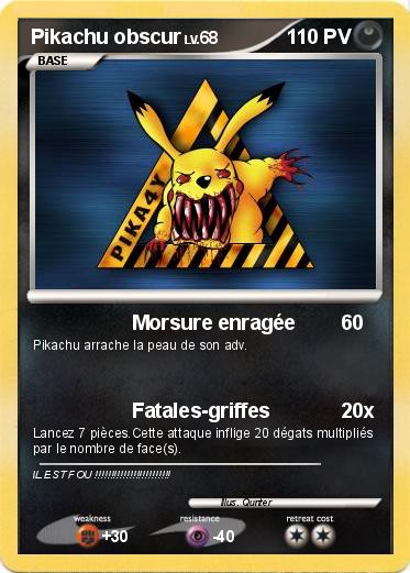 Pokemon Pikachu obscur