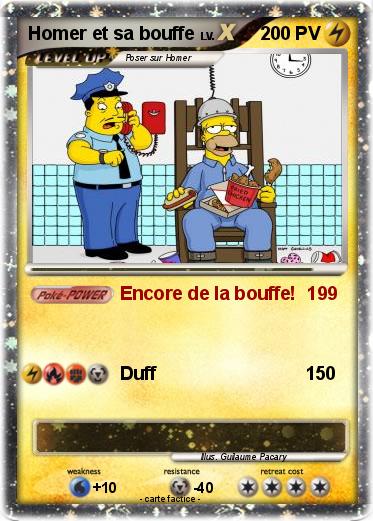Pokemon Homer et sa bouffe