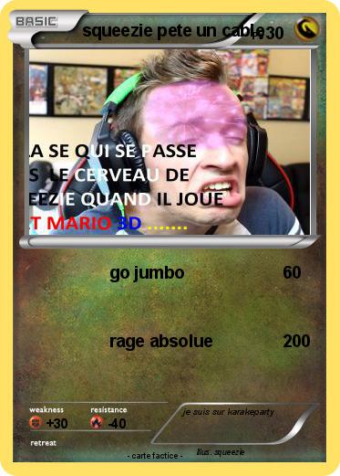 Pokemon squeezie pete un cable