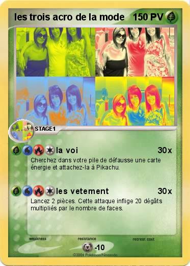 Pokemon les trois acro de la mode