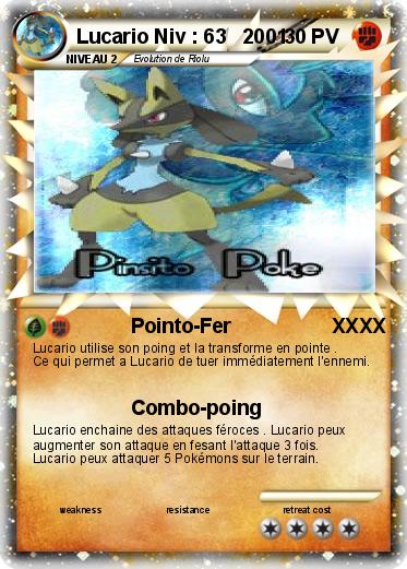 Pokemon Lucario Niv : 63   2001