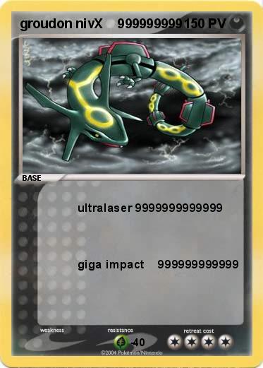 Pokemon groudon nivX    999999999