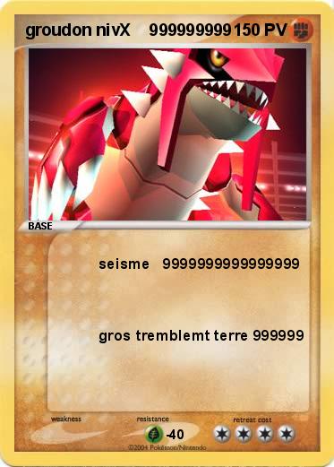 Pokemon groudon nivX    999999999