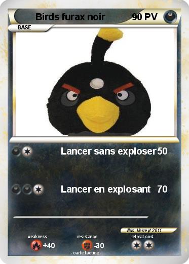Pokemon Birds furax noir