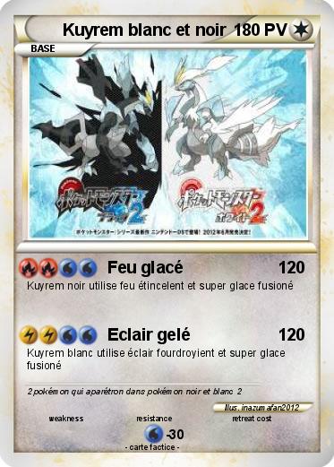 Pokemon Kuyrem blanc et noir