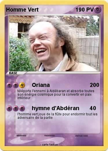 Pokemon Homme Vert