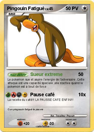 Pokemon Pingouin Fatigué