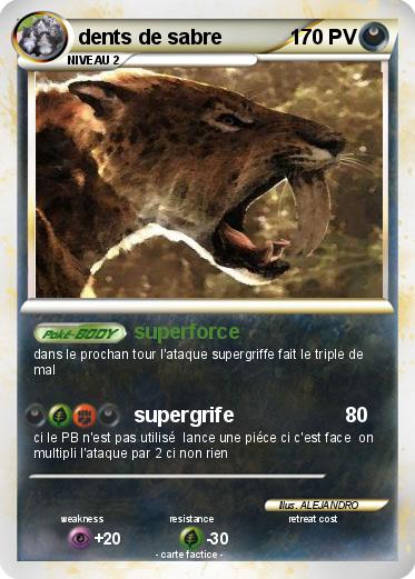 Pokemon dents de sabre