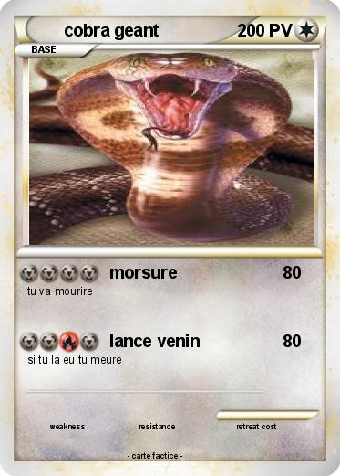 Pokemon cobra geant