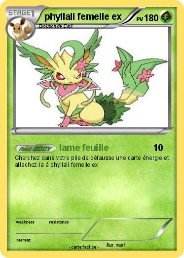 Pokemon phyllali femelle ex
