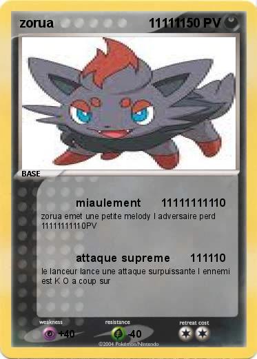 Pokemon zorua                           11111