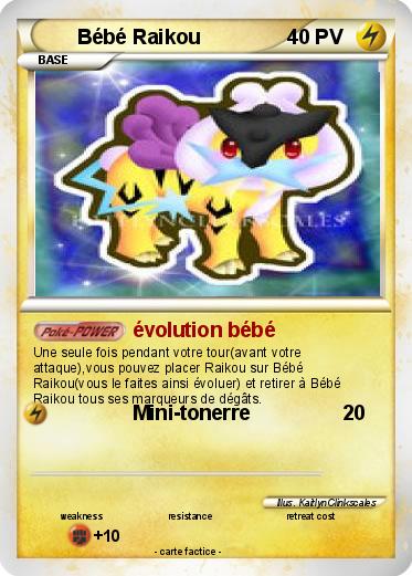 Pokemon Bébé Raikou