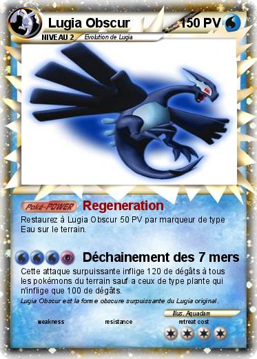 Pokemon Lugia Obscur