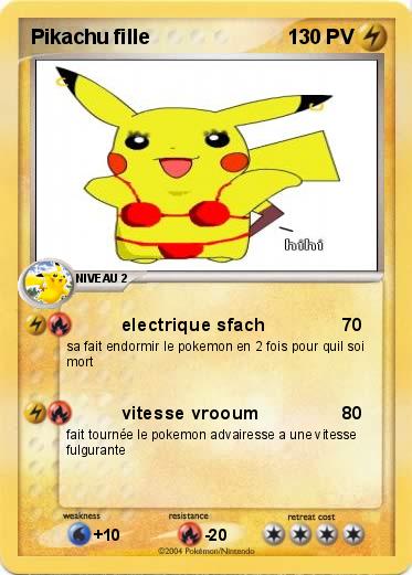Pokemon Pikachu fille