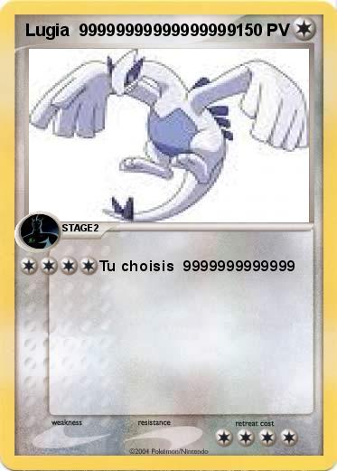 Pokemon Lugia  99999999999999999