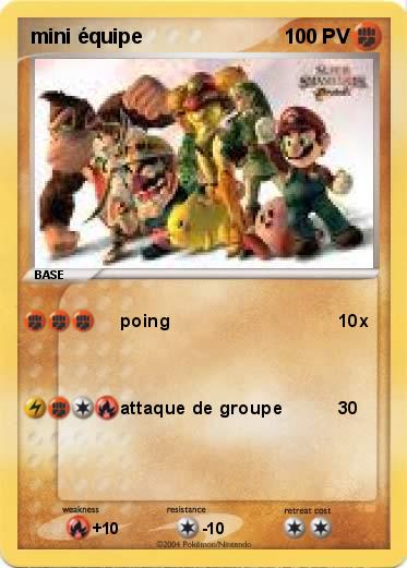 Pokemon mini équipe