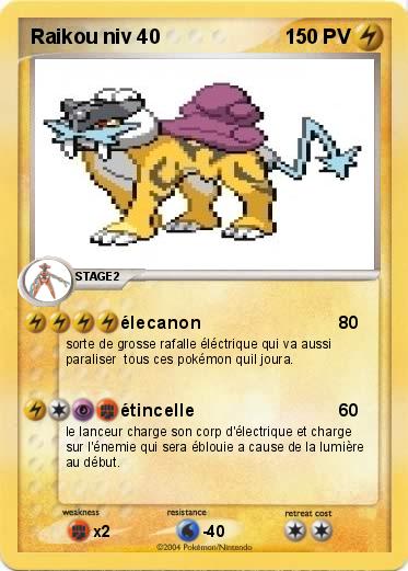 Pokemon Raikou niv 40
