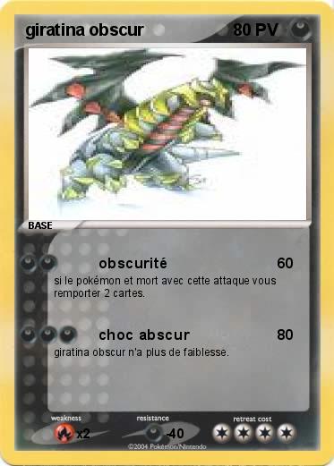 Pokemon giratina obscur