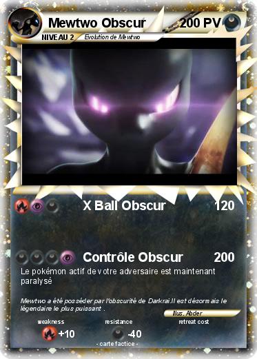 Pokemon Mewtwo Obscur