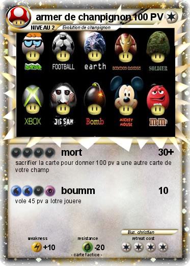 Pokemon armer de chanpignon