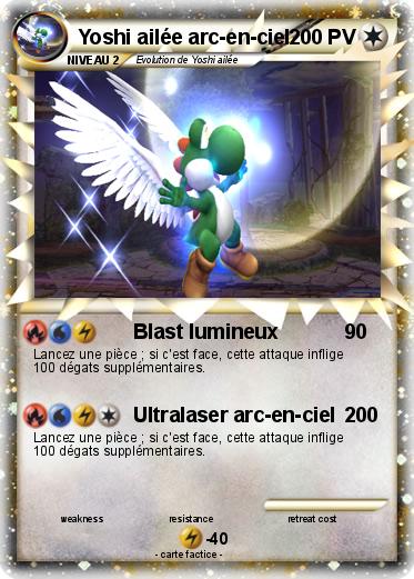 Pokemon Yoshi ailée arc-en-ciel
