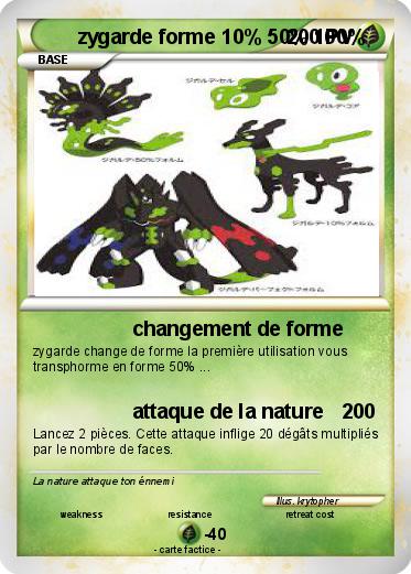 Pokemon zygarde forme 10% 50% 100%