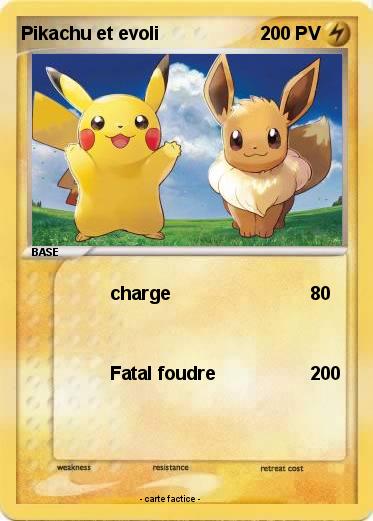 Pokemon Pikachu et evoli