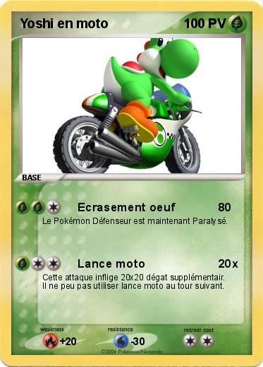 Pokemon Yoshi en moto