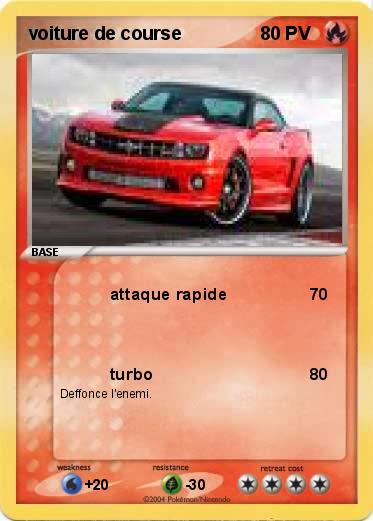 Pokemon voiture de course