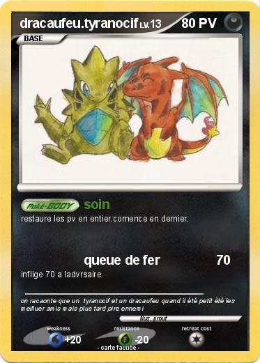 Pokemon dracaufeu.tyranocif