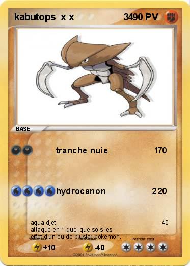 Pokemon kabutops  x x                   34