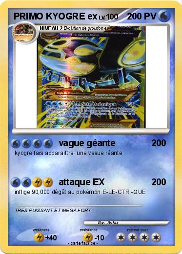 Pokemon PRIMO KYOGRE ex