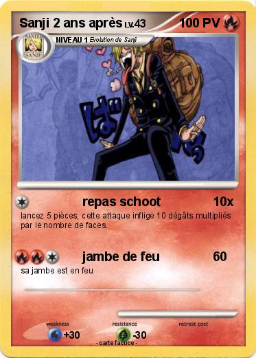 Pokemon Sanji 2 ans après