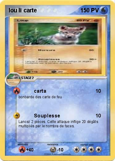Pokemon lou li carte