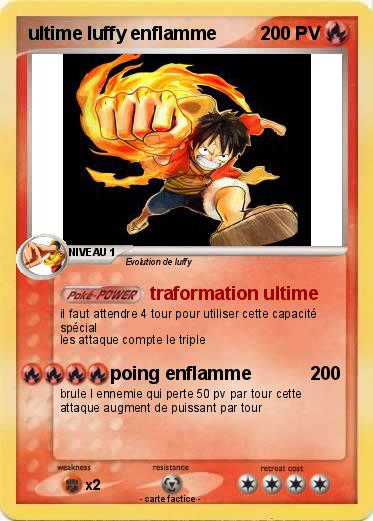 Pokemon ultime luffy enflamme