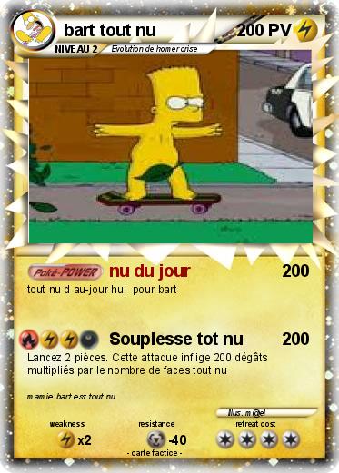 Pokemon bart tout nu