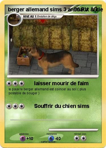 Pokemon berger allemand sims 3 animaux & cie