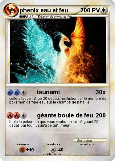 Pokemon phenix eau et feu