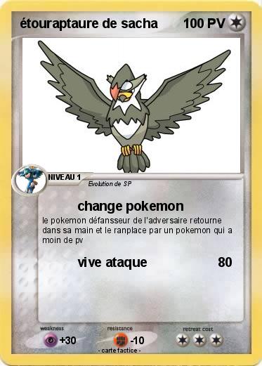 Pokemon étouraptaure de sacha