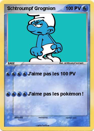 Pokemon Schtroumpf Grognion