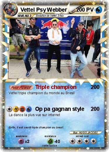 Pokemon Vettel Psy Webber