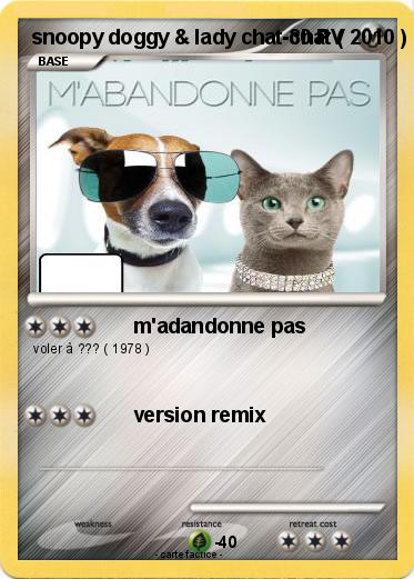 Pokemon snoopy doggy & lady chat-chat ( 2010 ) mixte