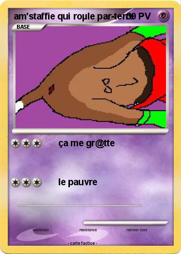 Pokemon am'staffie qui roµle par-terre