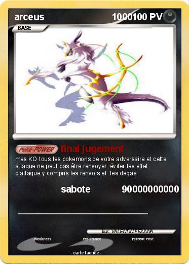 Pokemon arceus                          1000