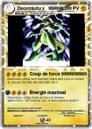 Pokemon Deoxmiutu x   999999