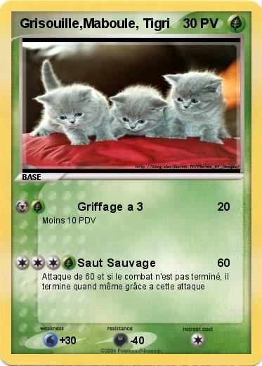 Pokemon Grisouille,Maboule, Tigri